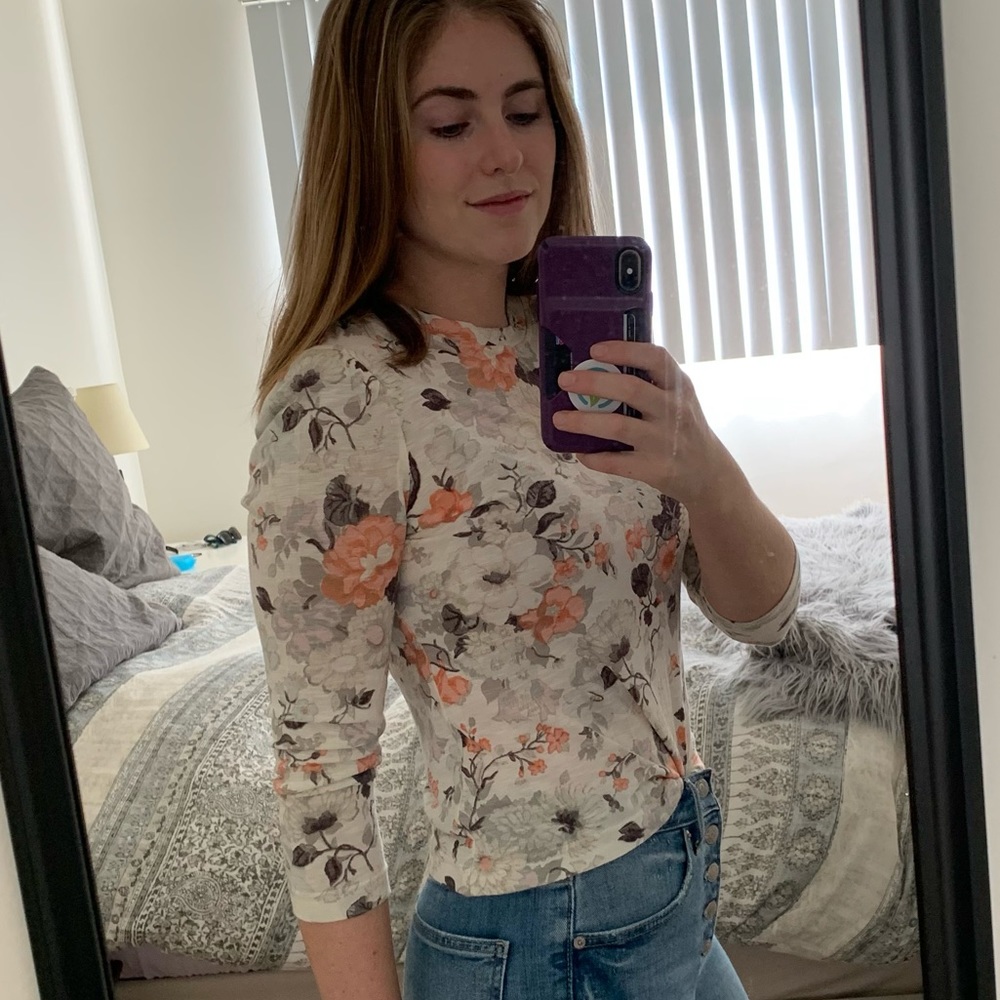 Rebecca Taylor 3/4 Floral Top